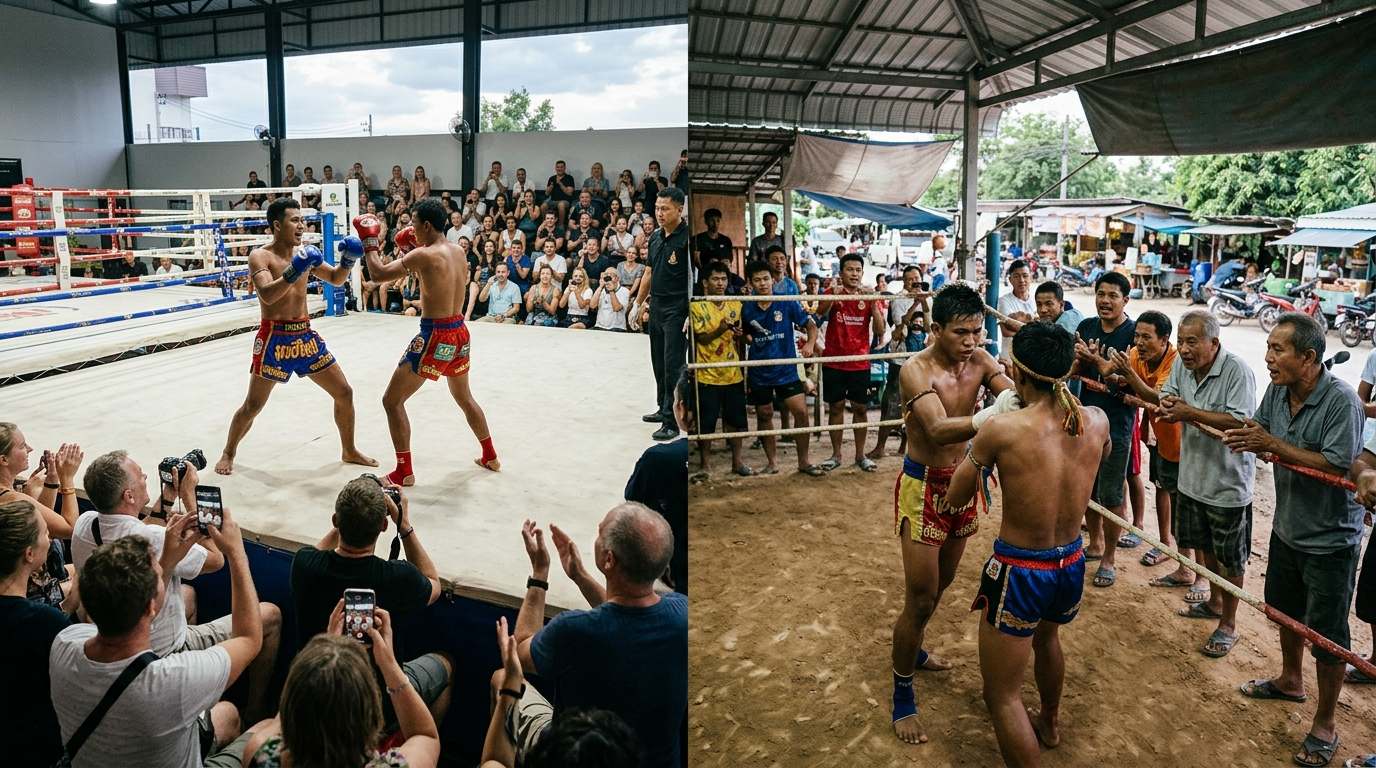 Combats touristiques vs combats authentiques, Combat Muay Thai Bangkok